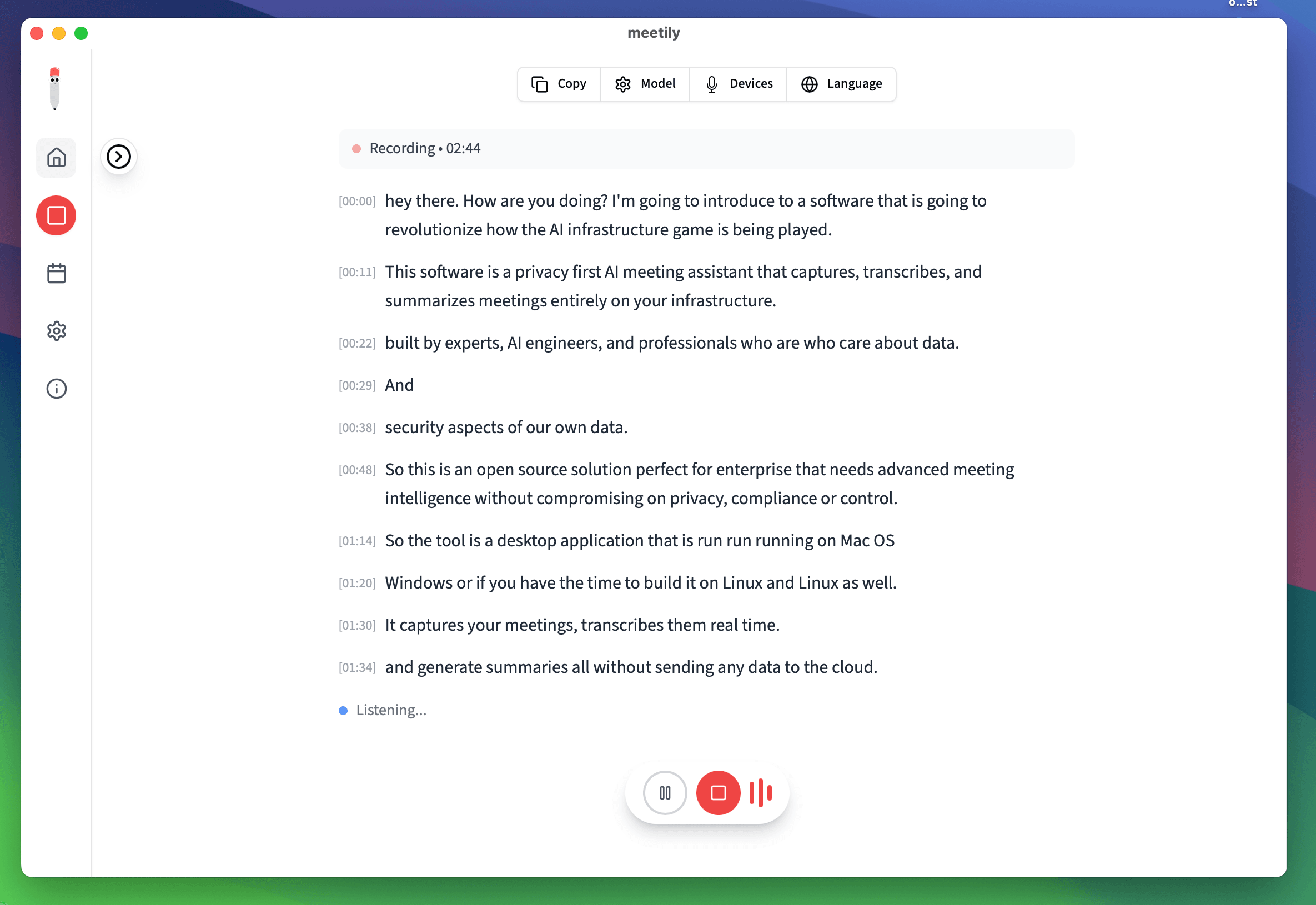 char-editor-width=80 meetily review